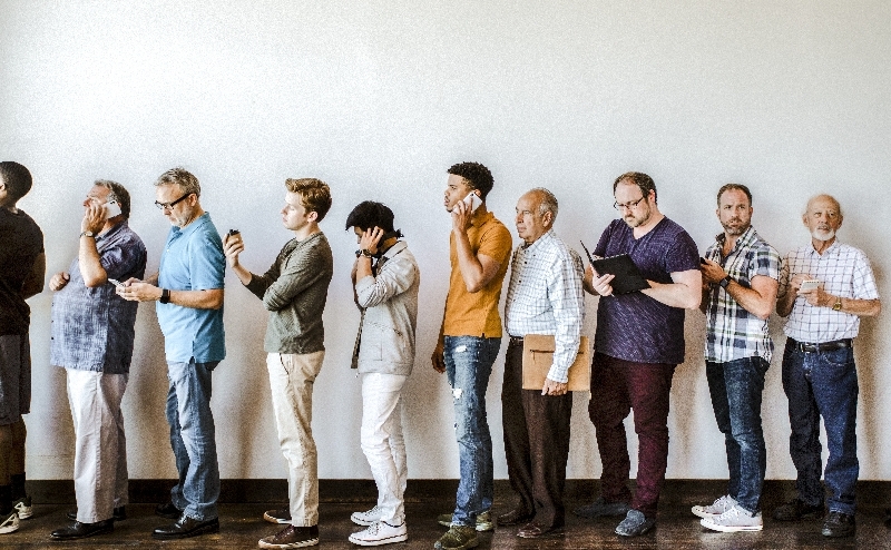 People standing in line